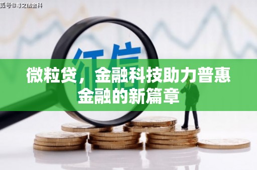 砀山微粒贷，金融科技助力普惠金融的新篇章