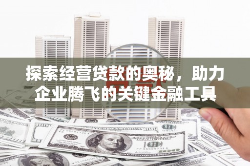 砀山探索经营贷款的奥秘，助力企业腾飞的关键金融工具
