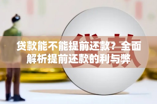 砀山贷款能不能提前还款？全面解析提前还款的利与弊