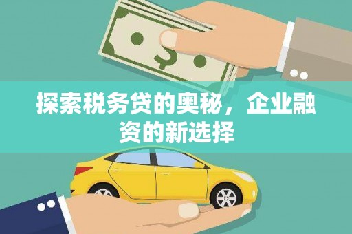 砀山探索税务贷的奥秘，企业融资的新选择