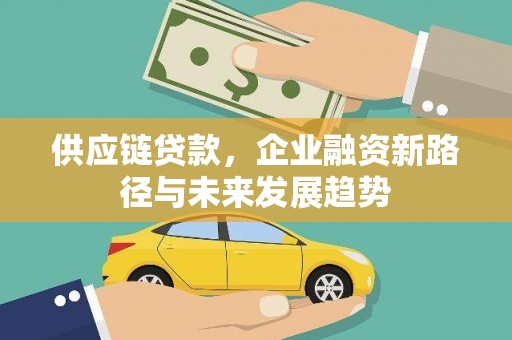 砀山供应链贷款，企业融资新路径与未来发展趋势