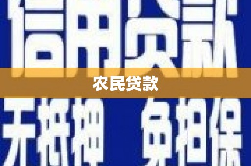 砀山农民贷款
