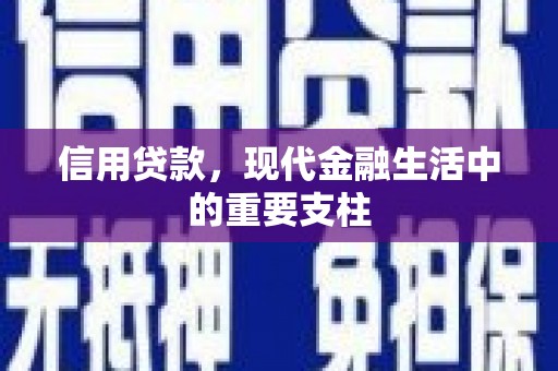 砀山信用贷款，现代金融生活中的重要支柱