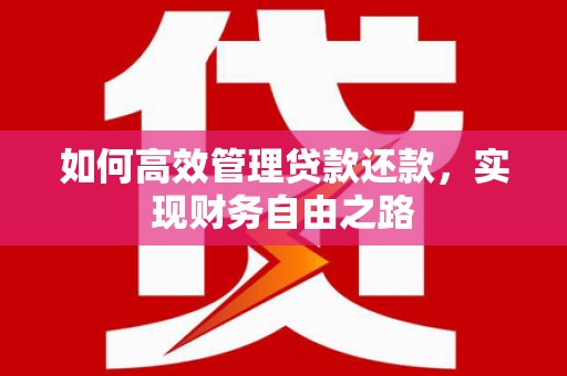 砀山如何高效管理贷款还款，实现财务自由之路