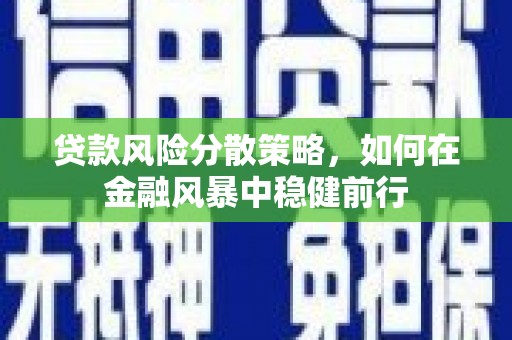 砀山贷款风险分散策略，如何在金融风暴中稳健前行