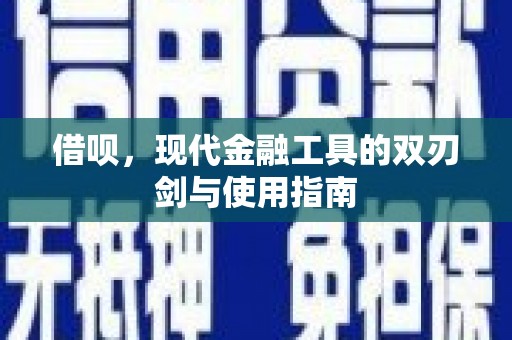 砀山借呗，现代金融工具的双刃剑与使用指南