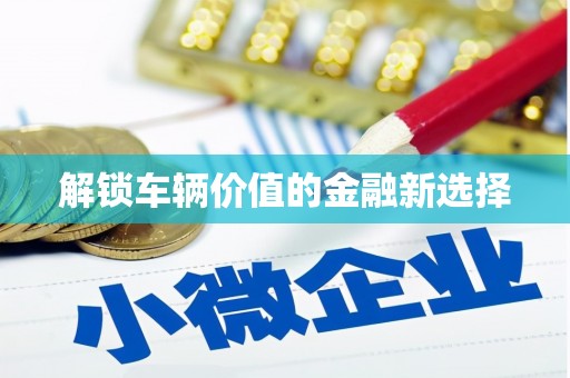 砀山解锁车辆价值的金融新选择