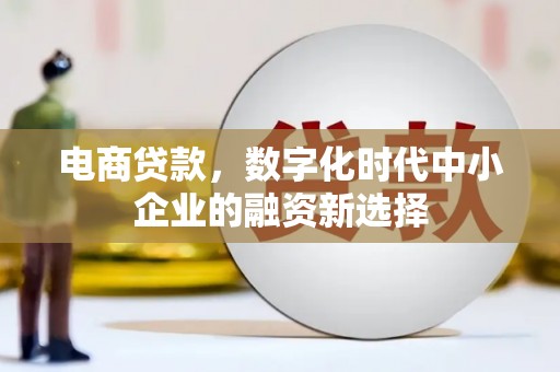 砀山电商贷款，数字化时代中小企业的融资新选择