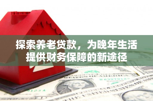 砀山探索养老贷款，为晚年生活提供财务保障的新途径