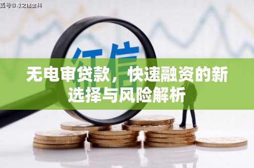 砀山无电审贷款，快速融资的新选择与风险解析