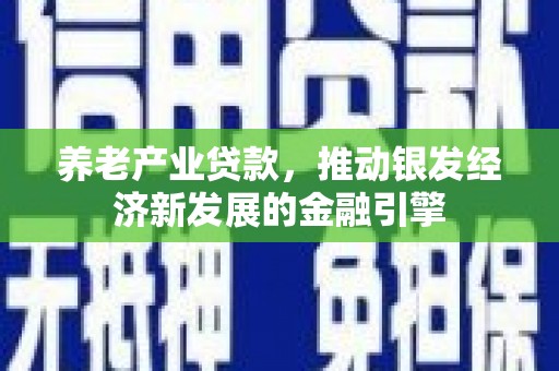 砀山养老产业贷款，推动银发经济新发展的金融引擎