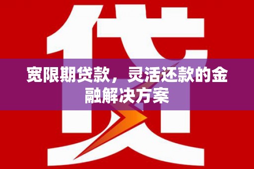 砀山宽限期贷款，灵活还款的金融解决方案