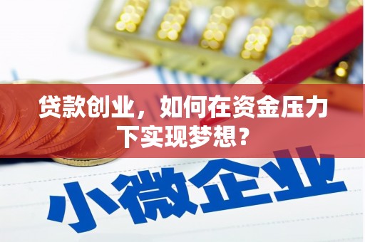 砀山贷款创业，如何在资金压力下实现梦想？
