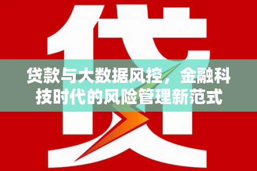 砀山贷款与大数据风控，金融科技时代的风险管理新范式