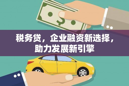 砀山税务贷，企业融资新选择，助力发展新引擎