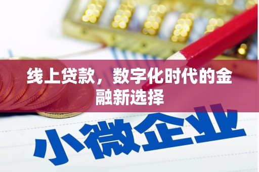 砀山线上贷款，数字化时代的金融新选择