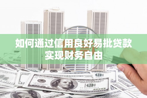 砀山如何通过信用良好易批贷款实现财务自由