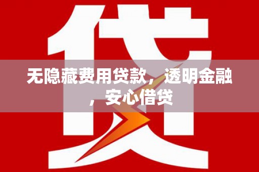 砀山无隐藏费用贷款，透明金融，安心借贷