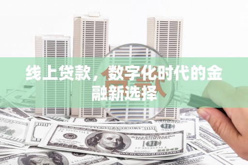 砀山线上贷款，数字化时代的金融新选择