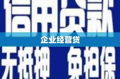 砀山企业经营贷