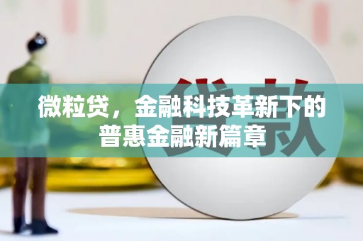砀山微粒贷，金融科技革新下的普惠金融新篇章