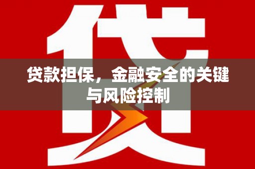 砀山贷款担保，金融安全的关键与风险控制