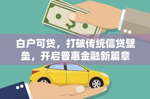 砀山白户可贷，打破传统信贷壁垒，开启普惠金融新篇章