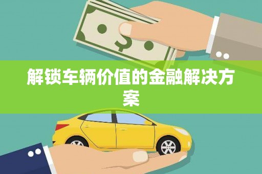 砀山解锁车辆价值的金融解决方案