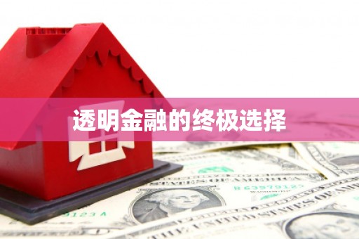 砀山透明金融的终极选择