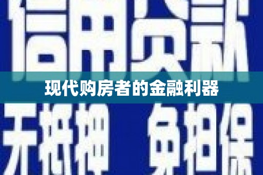 砀山现代购房者的金融利器