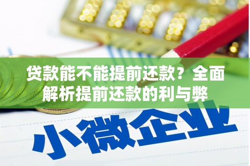砀山贷款能不能提前还款？全面解析提前还款的利与弊